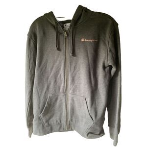 Champion Hoodie Womens Small Granite Heather LS Full Zip Lightweight Outdoors